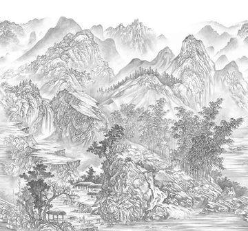 Fusain Panel by Casadeco