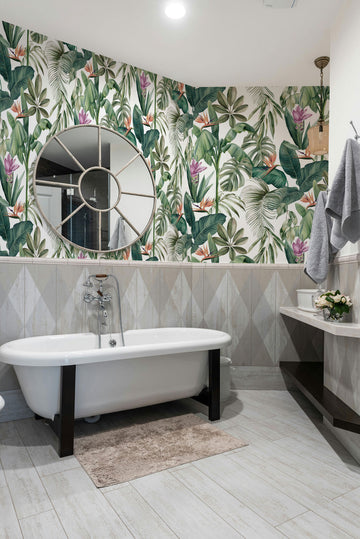 Green With Envy Removable Bathroom Wallpaper