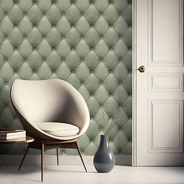 Diamond Buttoned Wallpaper by Aspiring Walls