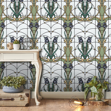 Stained Glass Wallpaper by Aspiring Walls