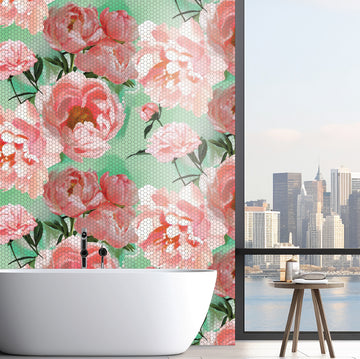 Peony Burst Tiles by Miss Lolo