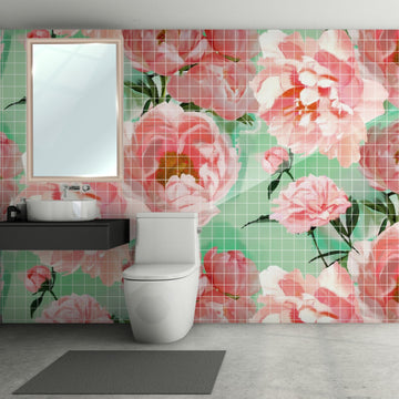 Peony Burst Tiles by Miss Lolo