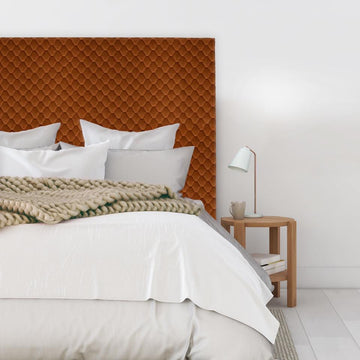 A simple and contemporary style headboard. Rectangular in shape with a textured velvet featuring a diamond stitch pattern. As these are NZ Made, please allow 6-8 weeks for production.