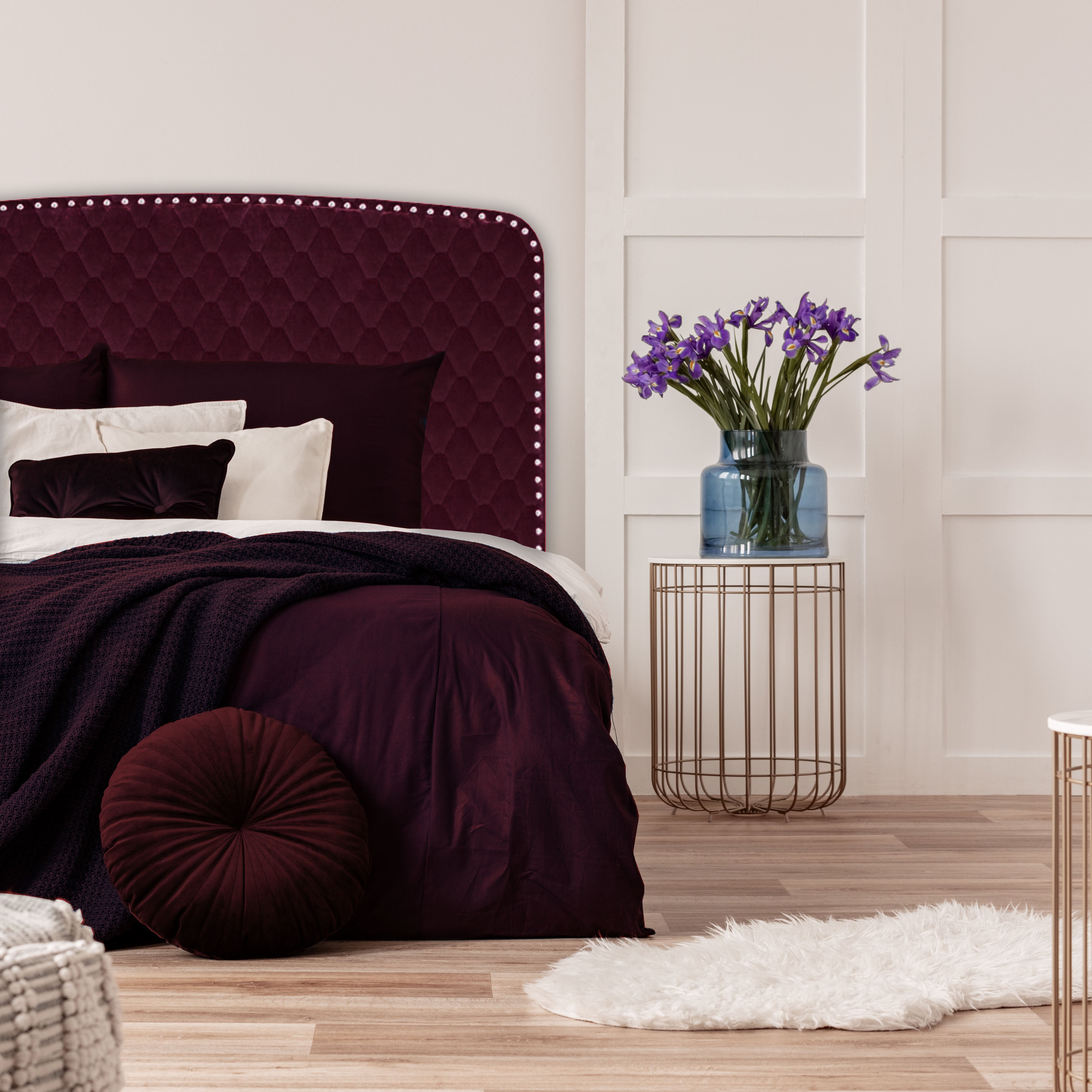 Stunning custom made velvet headboards