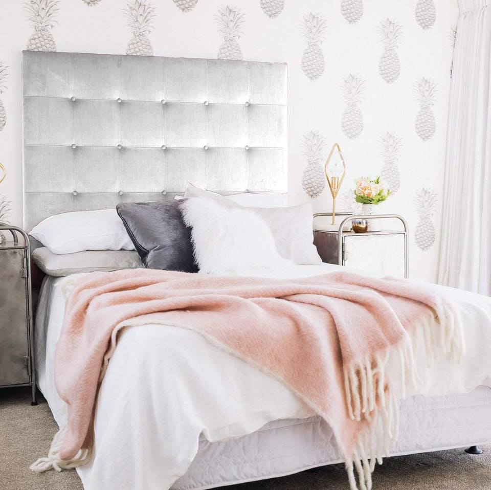 Our most popular style headboard; the Button Pop. Simple in shape with stitch lines and self-covered buttons. This style works beautifully in both contemporary and classic style homes. All our headboards are made to order in Auckland, NZ, please allow 6-8 weeks for production.