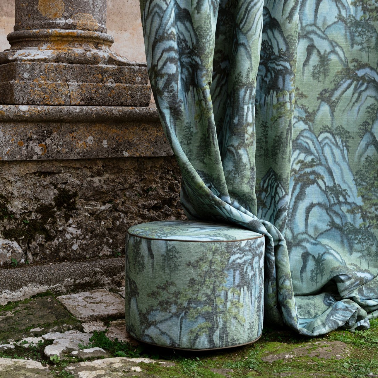 Aquarelle Fabric by Fischbacher