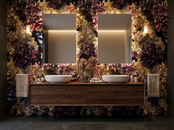 Heavenly Hydrangeas Vinyl Wallpaper