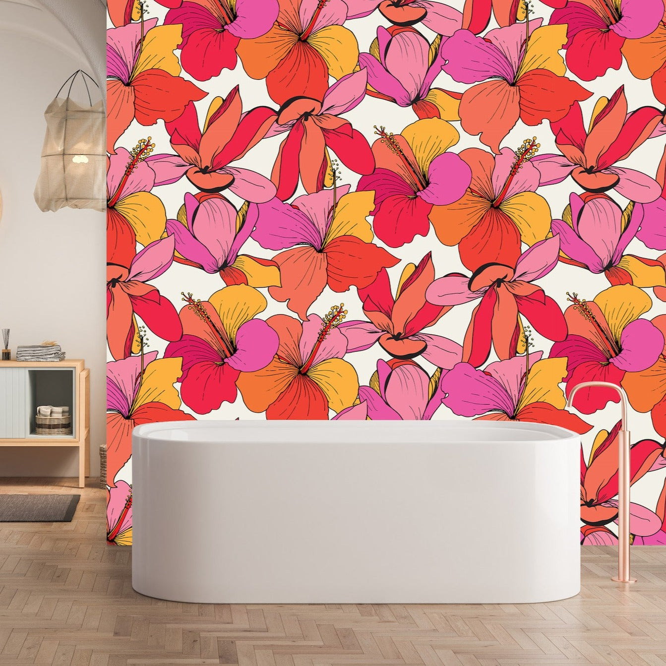 Hibiscus Hottie Vinyl Wallpaper