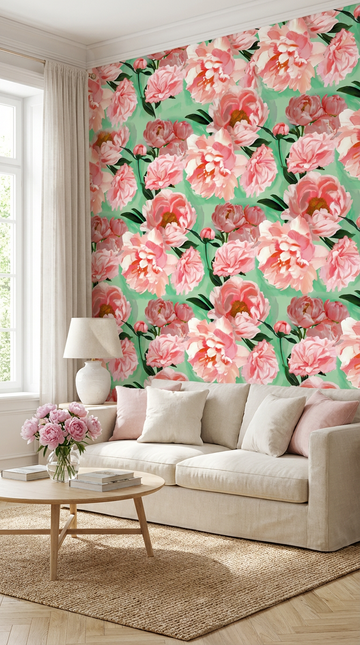 Peony Burst Peel + Stick by Miss Lolo