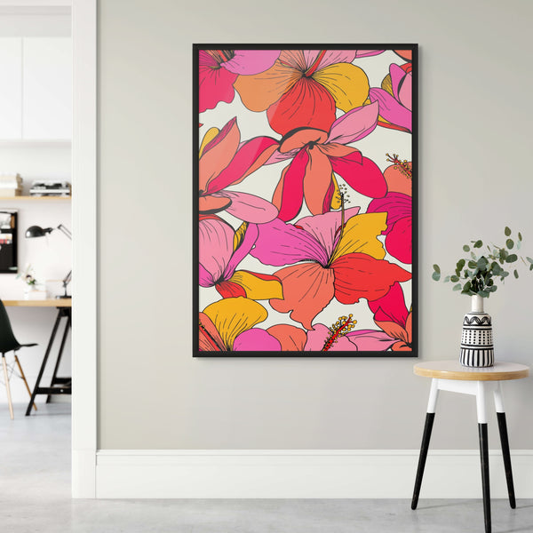 Hibiscus Hottie Artwork - Contemporary, framed artwork