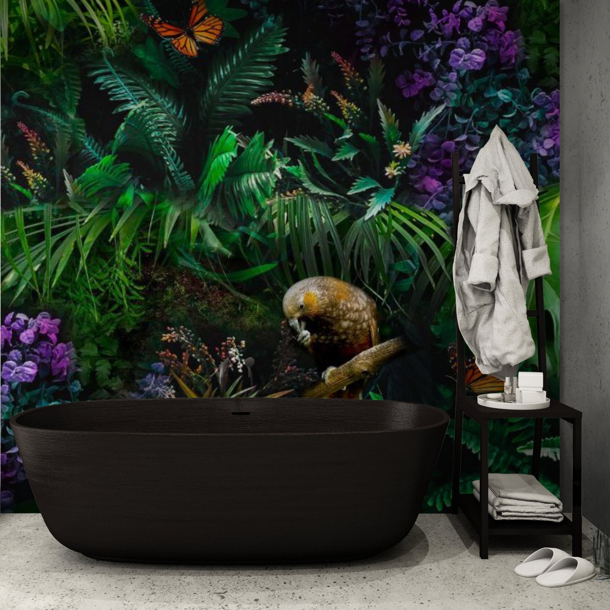 Kea + the Kingfisher Removable Bathroom Wallpaper