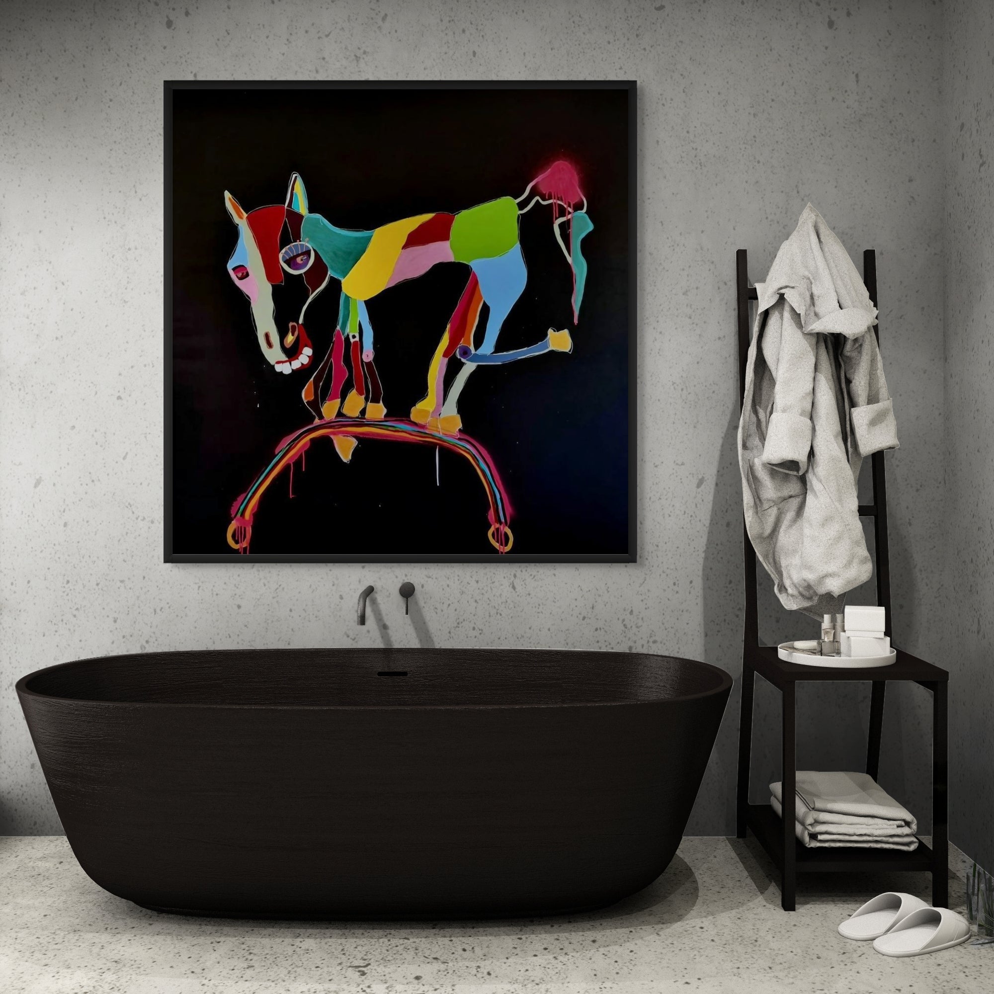 Sleipnir and the Rainbow Bridge Artwork by Karen Chappelow