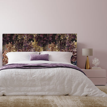 We have turned our gorgeous wallpaper; Heavenly Hydrangea into a gorgeous printed velvet. The headboard has simple vertical stitch lines, running the height of the headboard for added detail. The result is stunning!  All our headboards are made to order in Auckland, NZ, please allow 6-8 weeks for production.