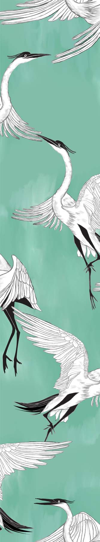 Heron's Landing Removable Bathroom Wallpaper